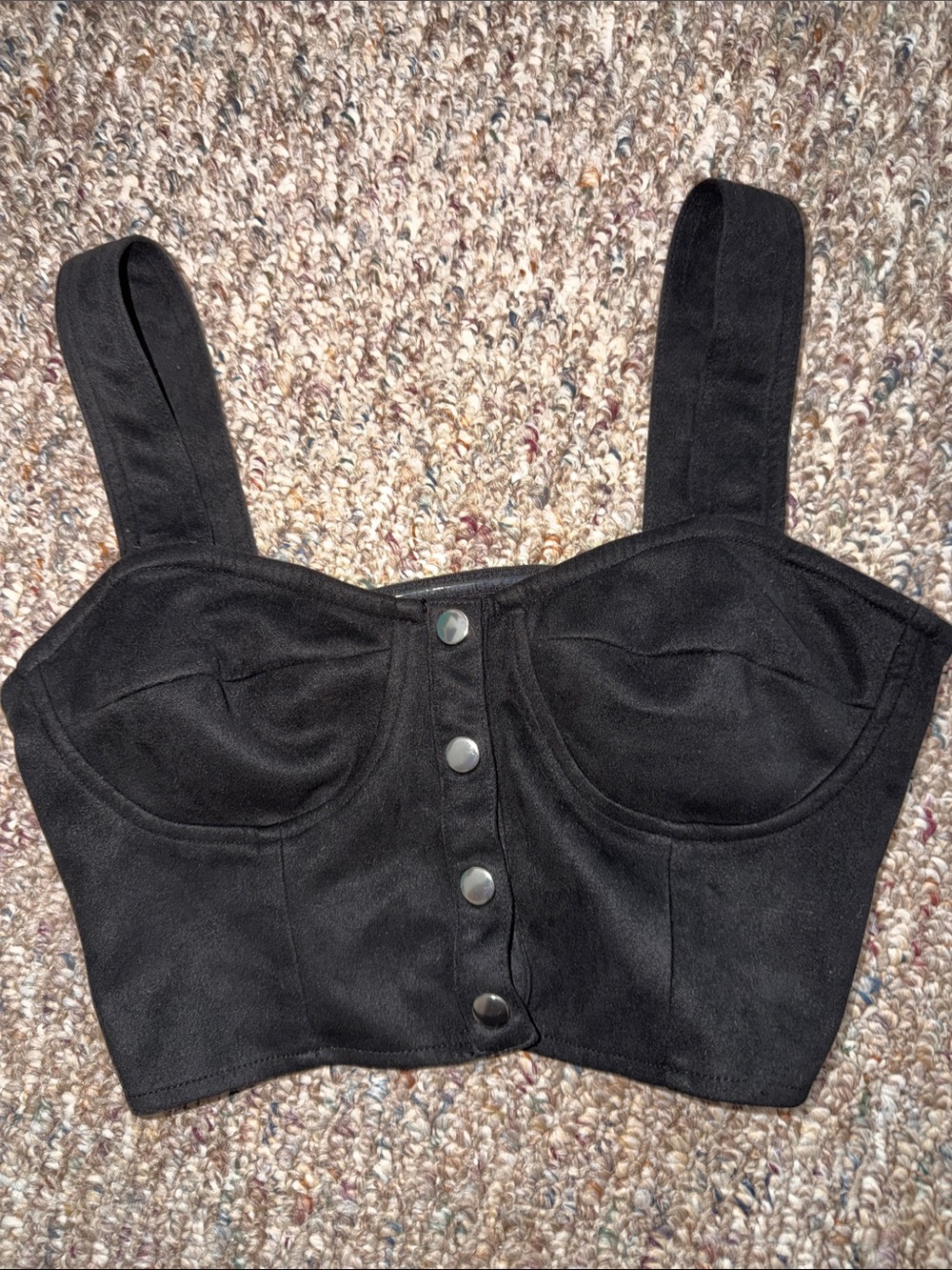 Altar’d State Black Corset Crop Top – Women’s Small